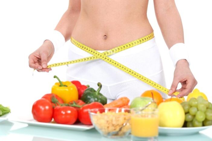 girl measuring waist against shopping background