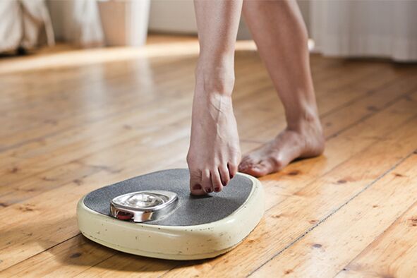 weighing on scales